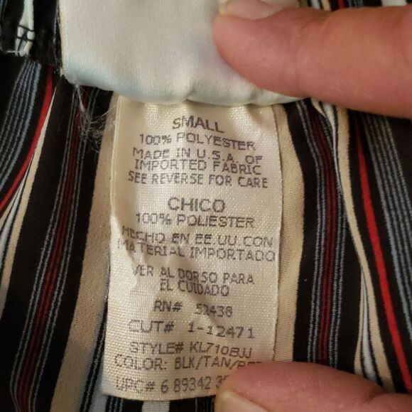 Kathie Lee Collection Stripped Wide Leg Pants - Picture 6 of 7